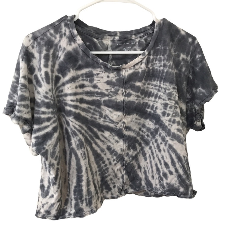 3/$15 American eagle outfitters gray beige short sleeve crop tee size XS
